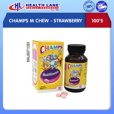 CHAMPS M CHEW- STRAWBERI 100'S